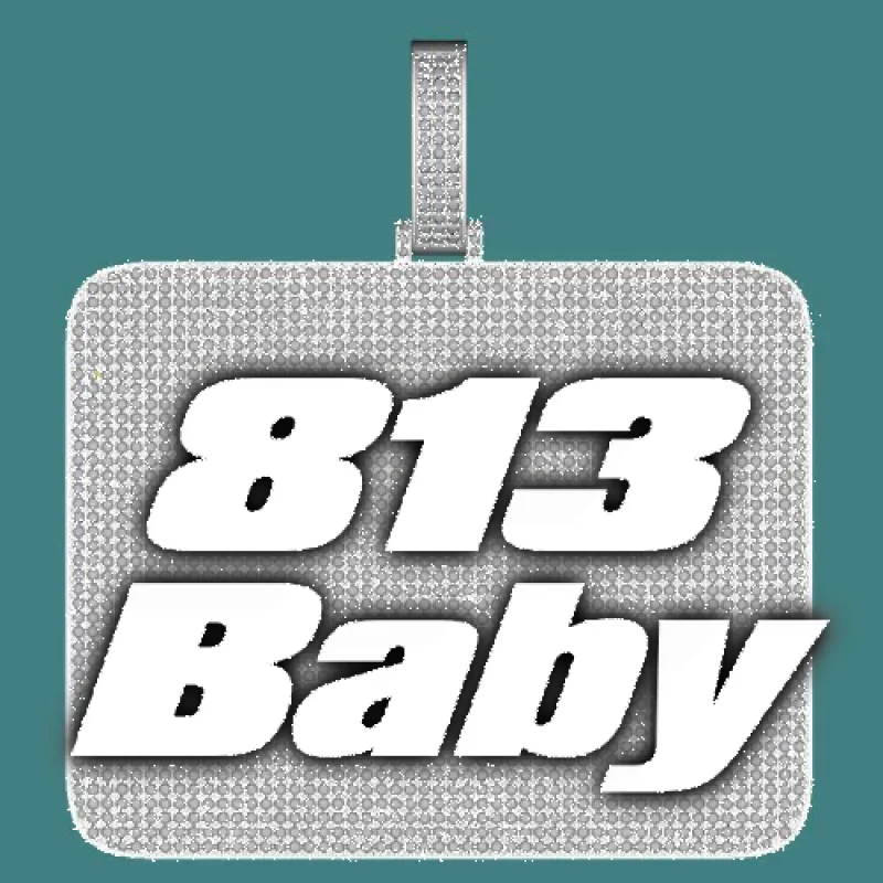 CUSTOM LETTER NECKLACE 3D BIG SQUARE sold by The GUU Shop