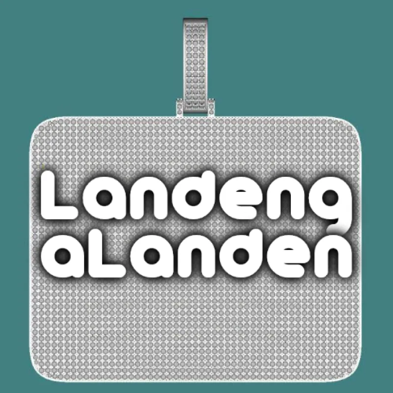 CUSTOM LETTER NECKLACE 3D BIG SQUARE sold by The GUU Shop