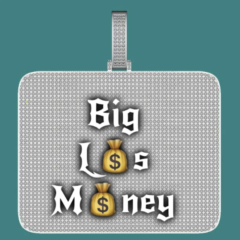 CUSTOM LETTER NECKLACE 3D BIG SQUARE sold by The GUU Shop