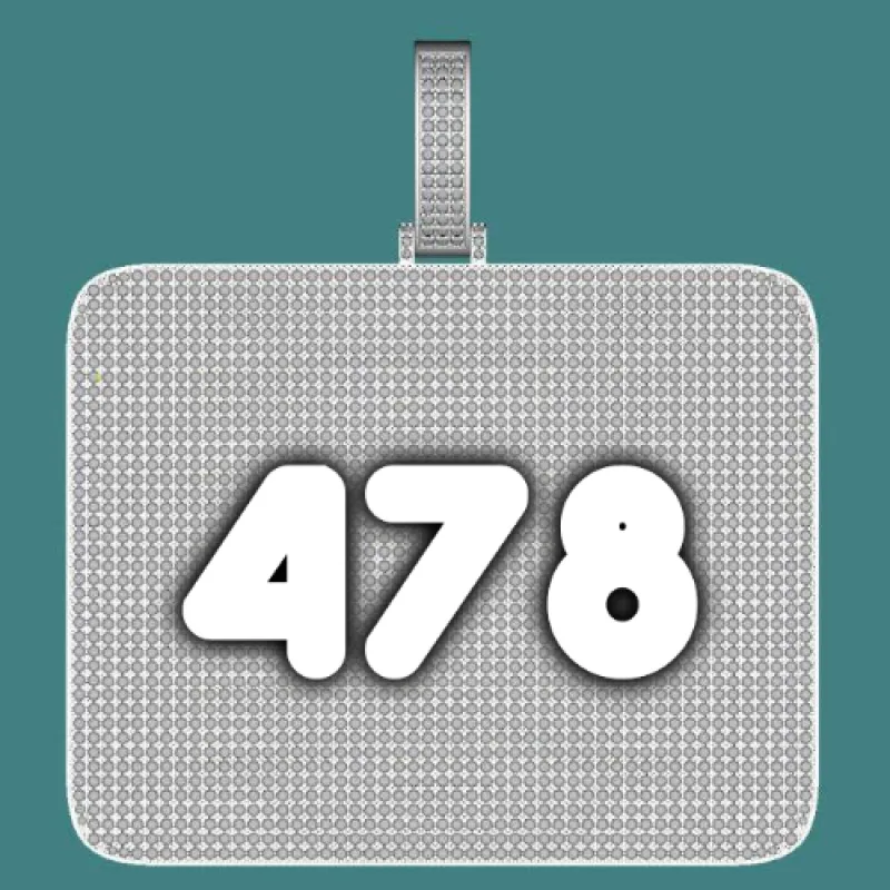 CUSTOM LETTER NECKLACE 3D BIG SQUARE sold by The GUU Shop