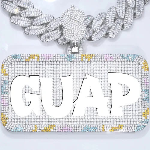 CUSTOM LETTER NECKLACE 3D COLORFUL SQUARE sold by The GUU Shop