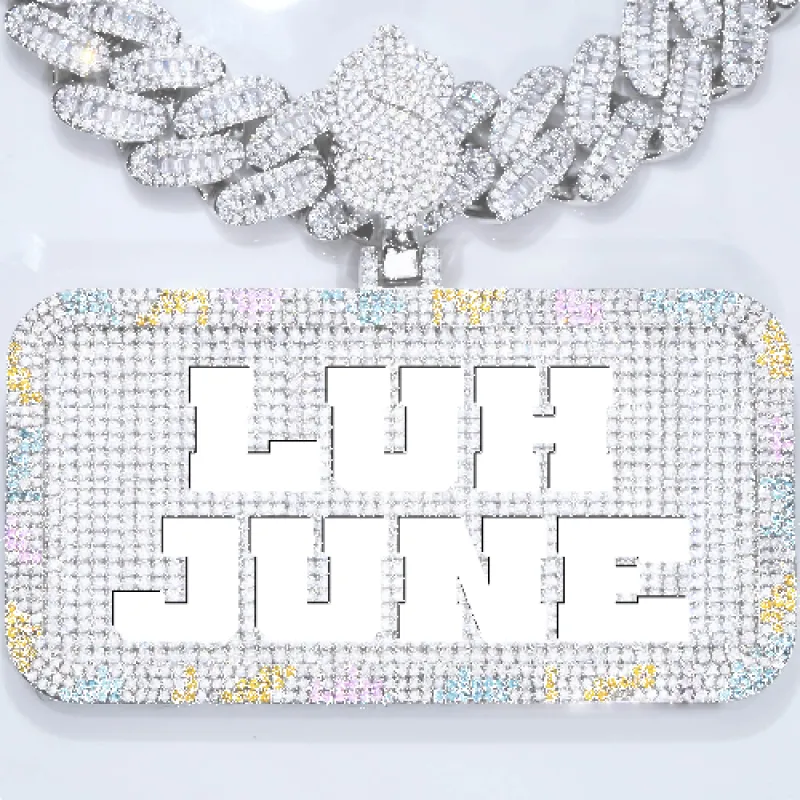 CUSTOM LETTER NECKLACE 3D COLORFUL SQUARE sold by The GUU Shop