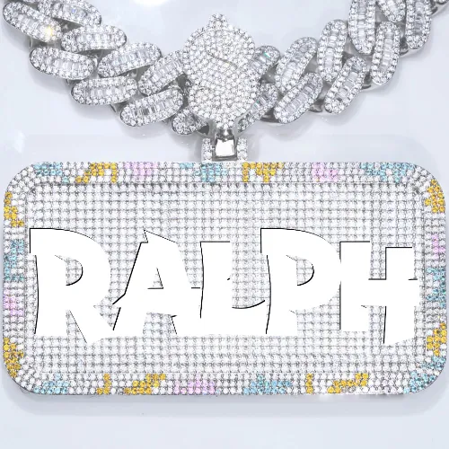 CUSTOM LETTER NECKLACE 3D COLORFUL SQUARE sold by The GUU Shop