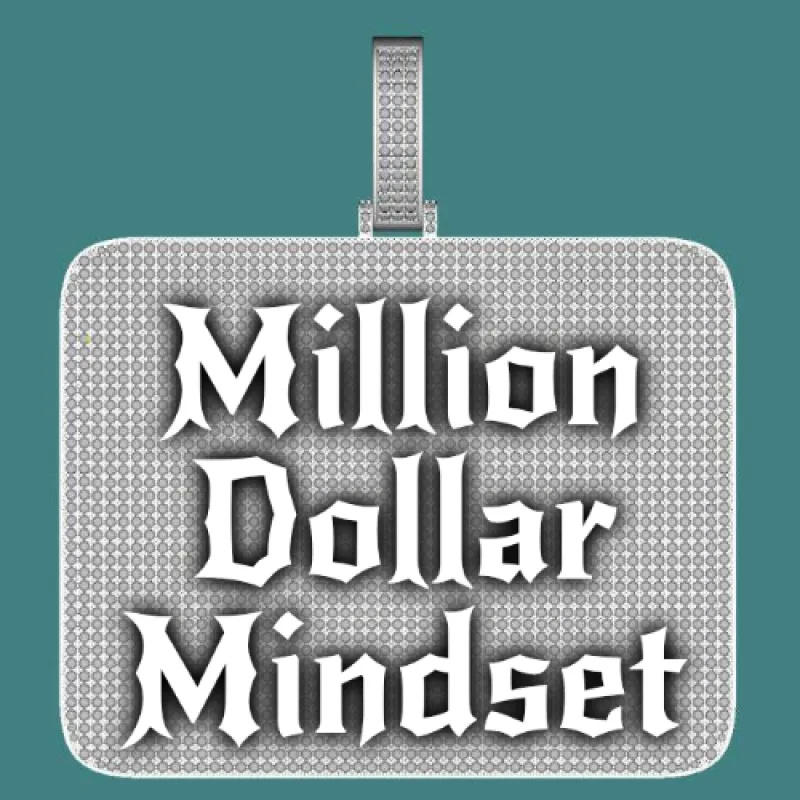 CUSTOM LETTER NECKLACE 3D BIG SQUARE sold by The GUU Shop