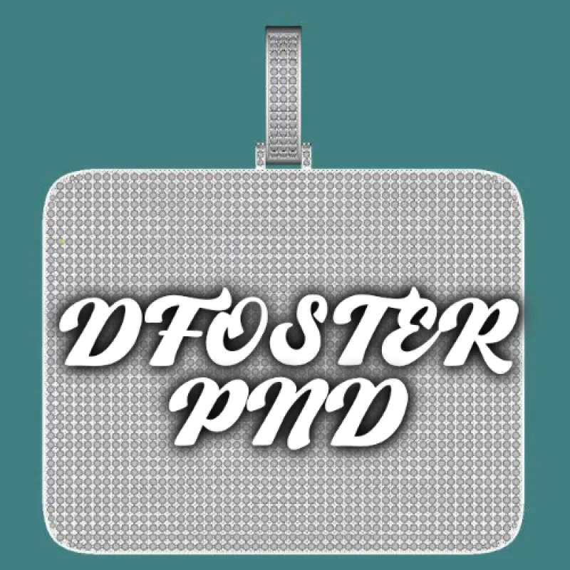 CUSTOM LETTER NECKLACE 3D BIG SQUARE sold by The GUU Shop