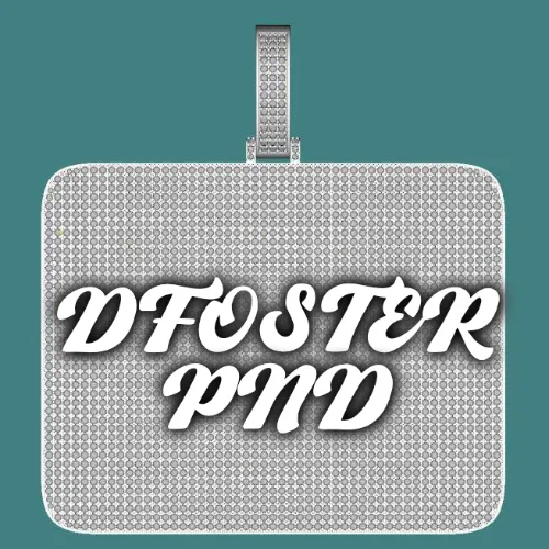 CUSTOM LETTER NECKLACE 3D BIG SQUARE sold by The GUU Shop