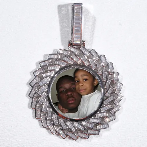 Large 3D Baguette Custom Picture Pendant sold by The GUU Shop