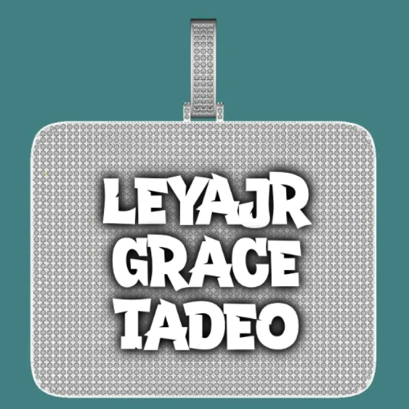 CUSTOM LETTER NECKLACE 3D BIG SQUARE sold by The GUU Shop