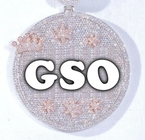 CUSTOM LETTER NECKLACE 3D BIG CROWN DISC sold by The GUU Shop