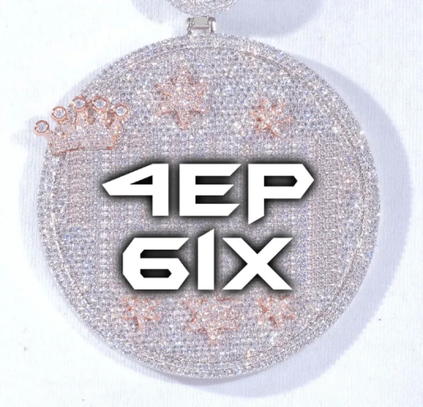 CUSTOM LETTER NECKLACE 3D BIG CROWN DISC made by The GUU Shop