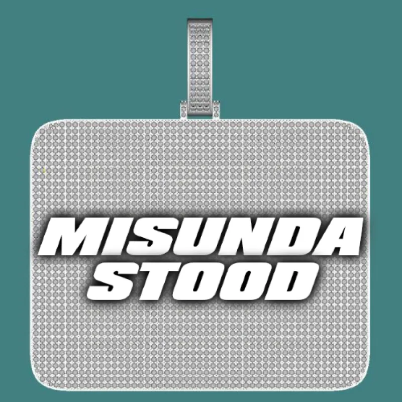 CUSTOM LETTER NECKLACE 3D BIG SQUARE sold by The GUU Shop