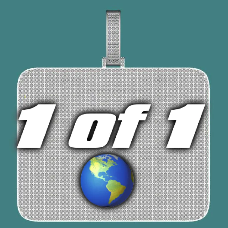 CUSTOM LETTER NECKLACE 3D BIG SQUARE sold by The GUU Shop