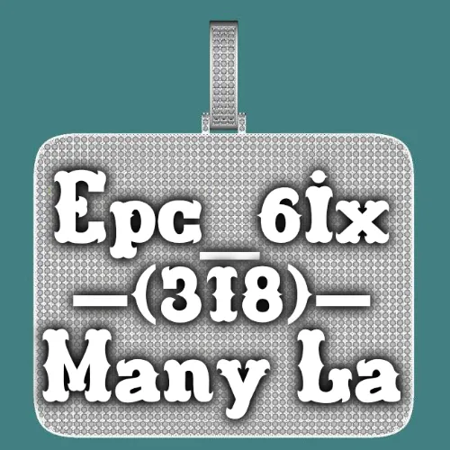 CUSTOM LETTER NECKLACE 3D BIG SQUARE sold by The GUU Shop