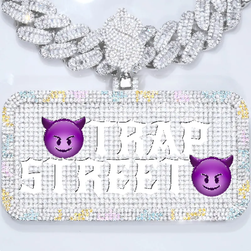 CUSTOM LETTER NECKLACE 3D COLORFUL SQUARE sold by The GUU Shop