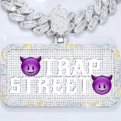 CUSTOM LETTER NECKLACE 3D COLORFUL SQUARE sold by The GUU Shop