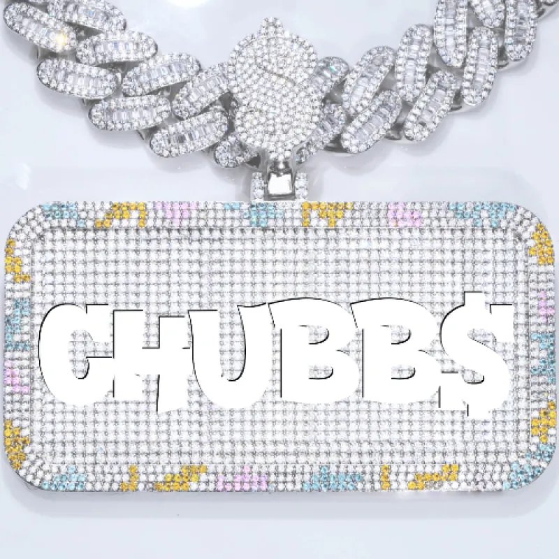 CUSTOM LETTER NECKLACE 3D COLORFUL SQUARE made by The GUU Shop