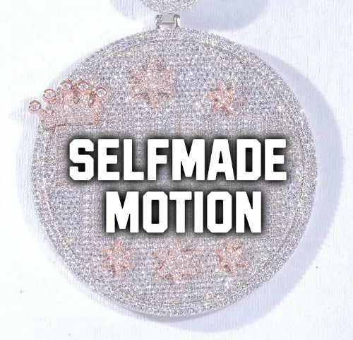 CUSTOM LETTER NECKLACE 3D BIG CROWN DISC sold by The GUU Shop