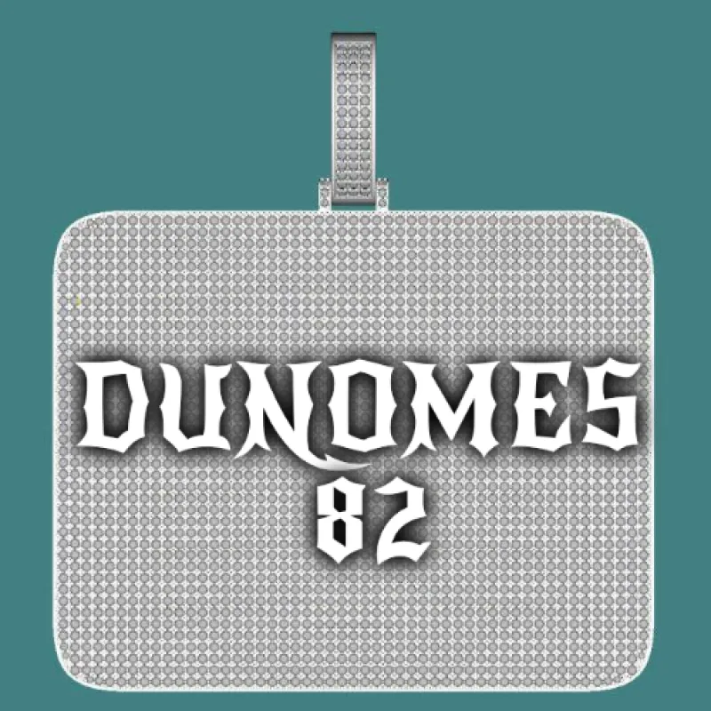 CUSTOM LETTER NECKLACE 3D BIG SQUARE sold by The GUU Shop