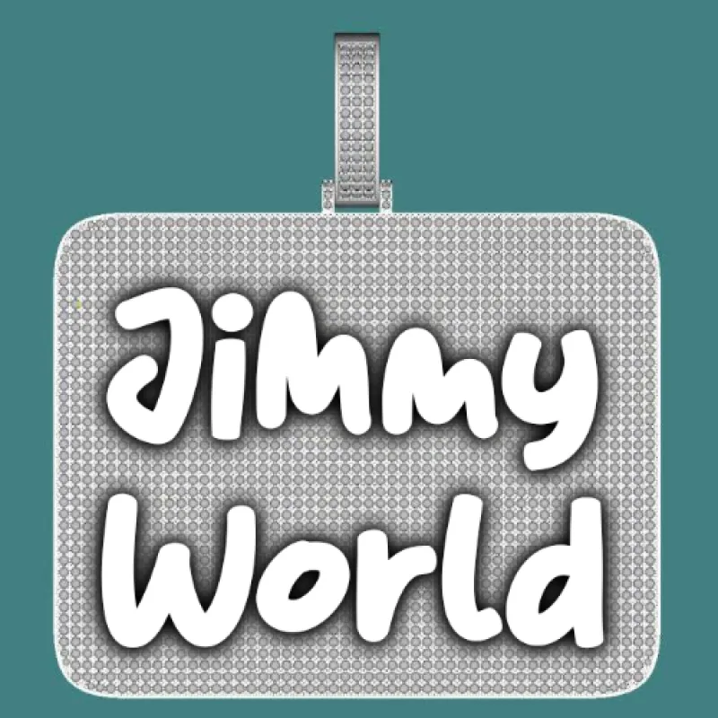 CUSTOM LETTER NECKLACE 3D BIG SQUARE sold by The GUU Shop