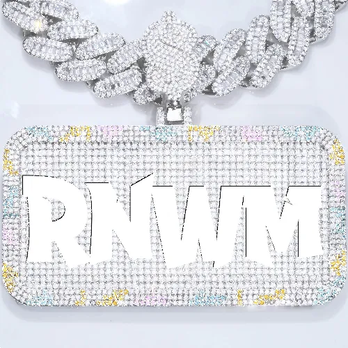 CUSTOM LETTER NECKLACE 3D COLORFUL SQUARE sold by The GUU Shop