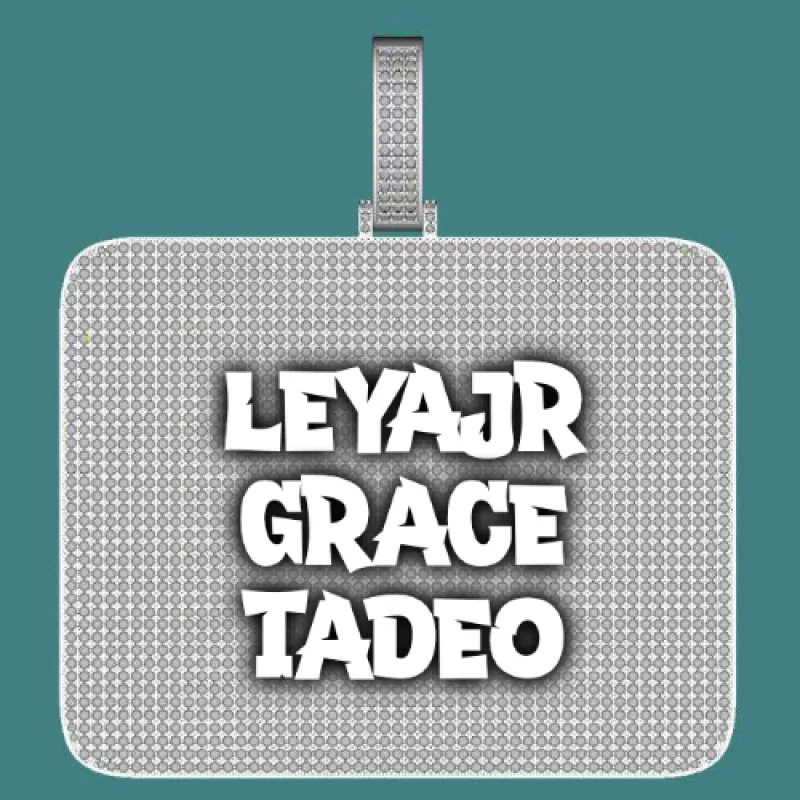 CUSTOM LETTER NECKLACE 3D BIG SQUARE sold by The GUU Shop