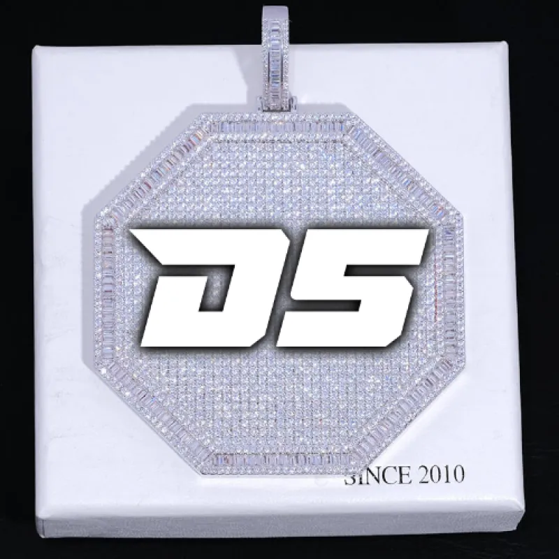 CUSTOM LETTER NECKLACE 3D BIG OCTAGON made by The GUU Shop