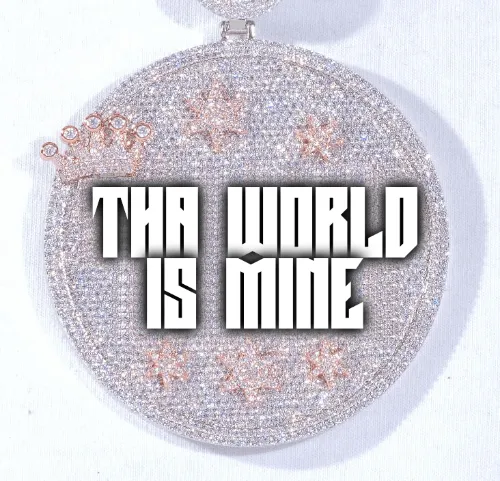 CUSTOM LETTER NECKLACE 3D BIG CROWN DISC sold by The GUU Shop