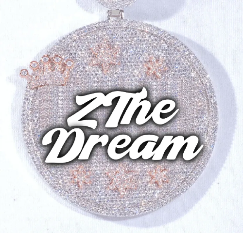 CUSTOM LETTER NECKLACE 3D BIG CROWN DISC sold by The GUU Shop