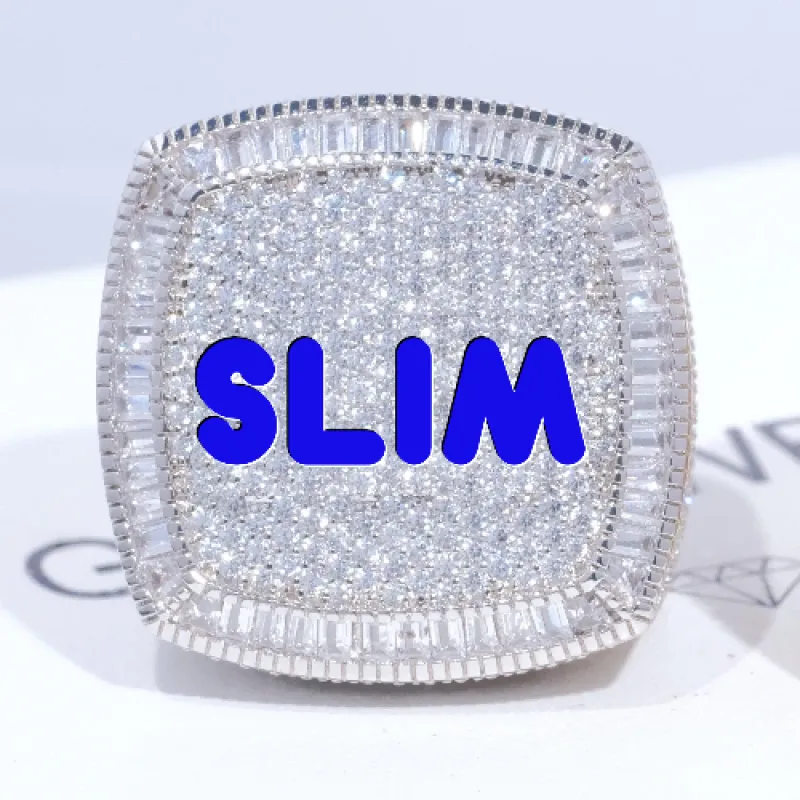 CUSTOM LETTER 3D ICED RING sold by The GUU Shop
