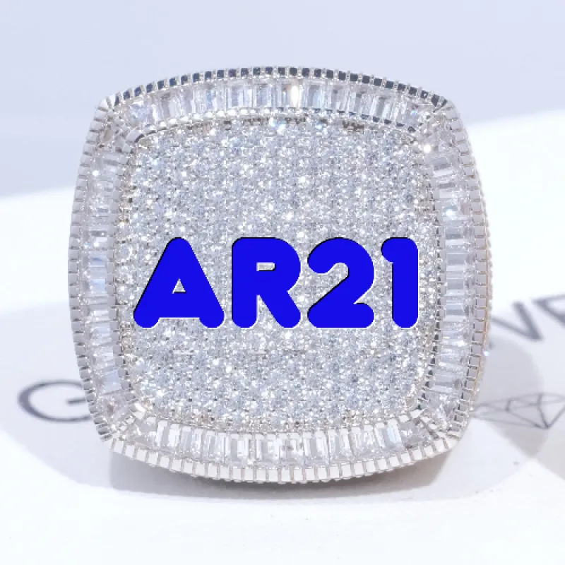 CUSTOM LETTER 3D ICED RING sold by The GUU Shop