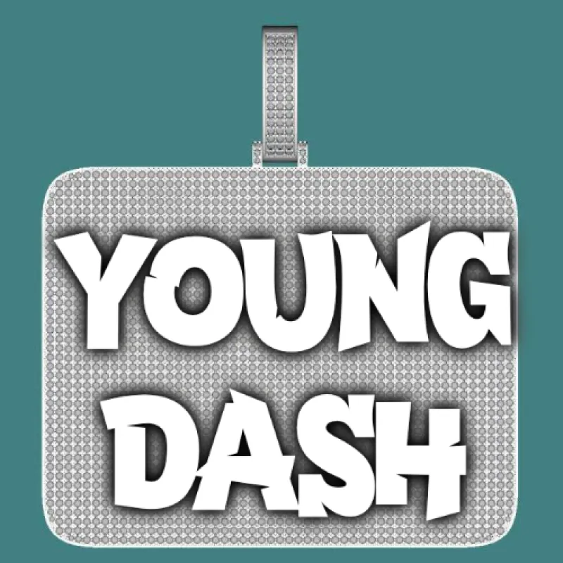 CUSTOM LETTER NECKLACE 3D BIG SQUARE sold by The GUU Shop