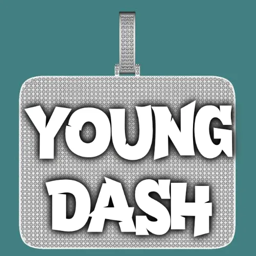 CUSTOM LETTER NECKLACE 3D BIG SQUARE sold by The GUU Shop