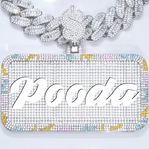 CUSTOM LETTER NECKLACE 3D COLORFUL SQUARE sold by The GUU Shop