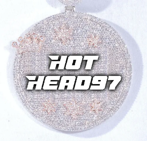 CUSTOM LETTER NECKLACE 3D BIG CROWN DISC sold by The GUU Shop