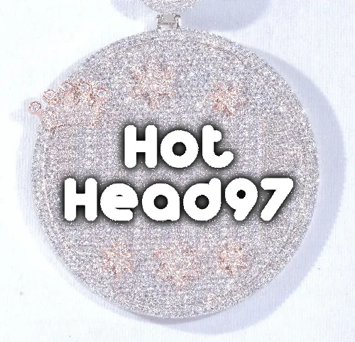 CUSTOM LETTER NECKLACE 3D BIG CROWN DISC sold by The GUU Shop