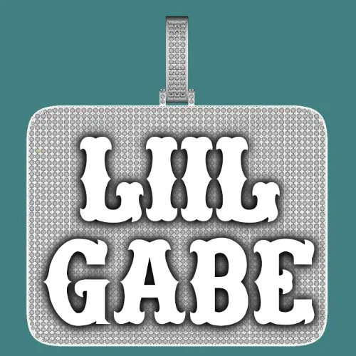 CUSTOM LETTER NECKLACE 3D BIG SQUARE sold by The GUU Shop