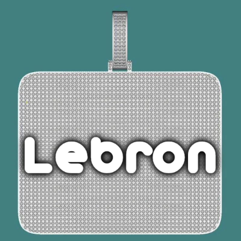 CUSTOM LETTER NECKLACE 3D BIG SQUARE sold by The GUU Shop