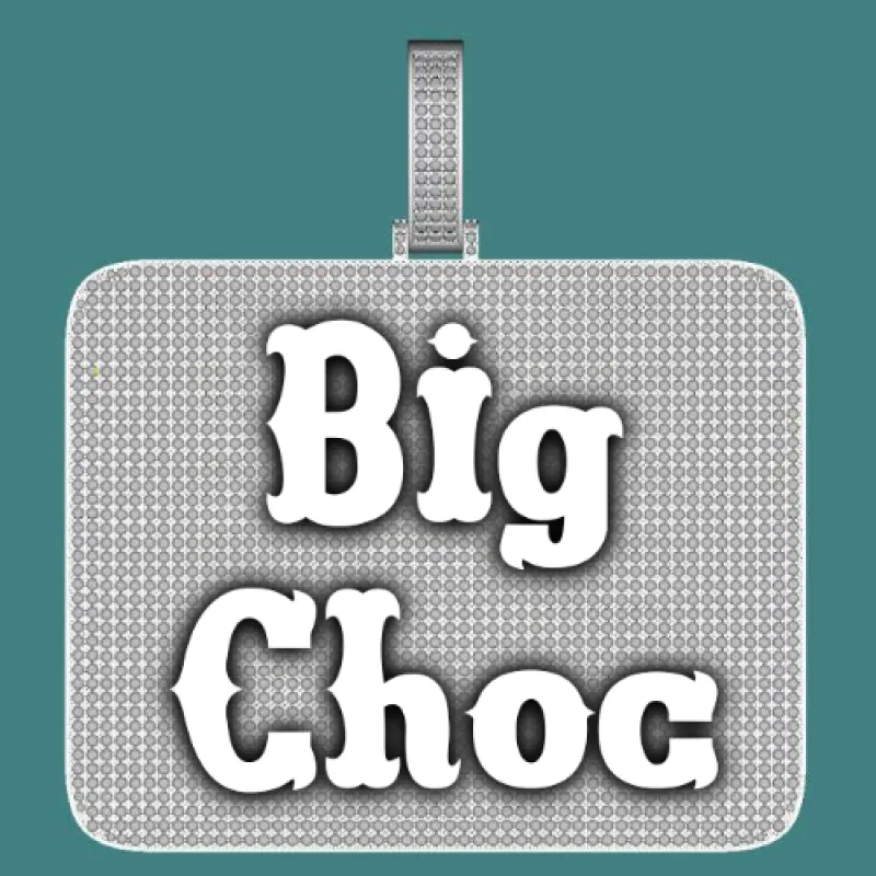 CUSTOM LETTER NECKLACE 3D BIG SQUARE sold by The GUU Shop