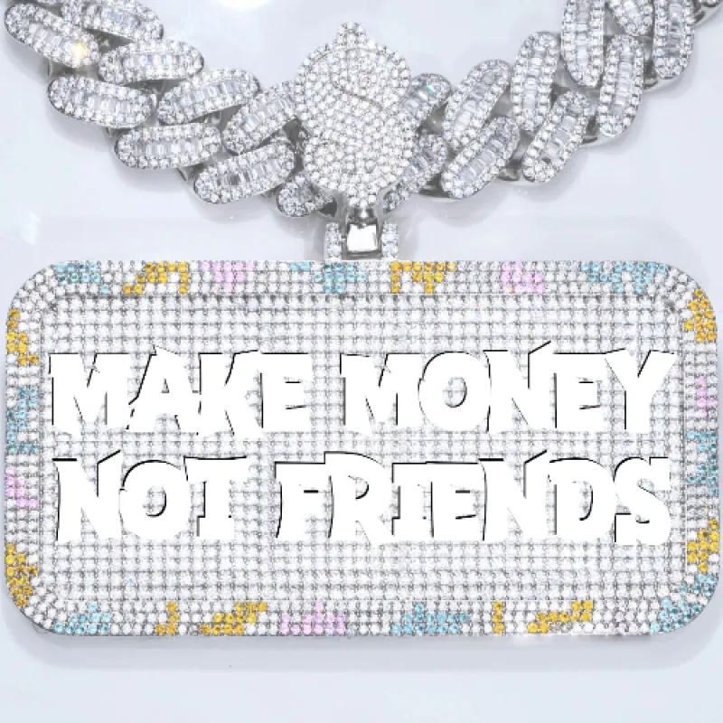 CUSTOM LETTER NECKLACE 3D COLORFUL SQUARE sold by The GUU Shop