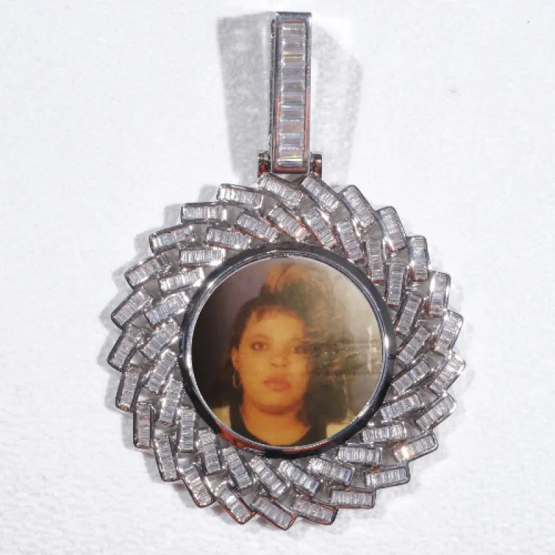 Large 3D Baguette Custom Picture Pendant sold by The GUU Shop