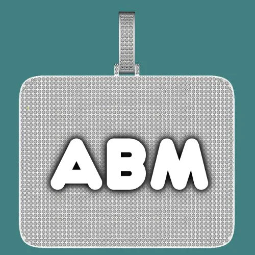 CUSTOM LETTER NECKLACE 3D BIG SQUARE sold by The GUU Shop