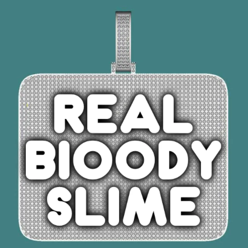 CUSTOM LETTER NECKLACE 3D BIG SQUARE sold by The GUU Shop