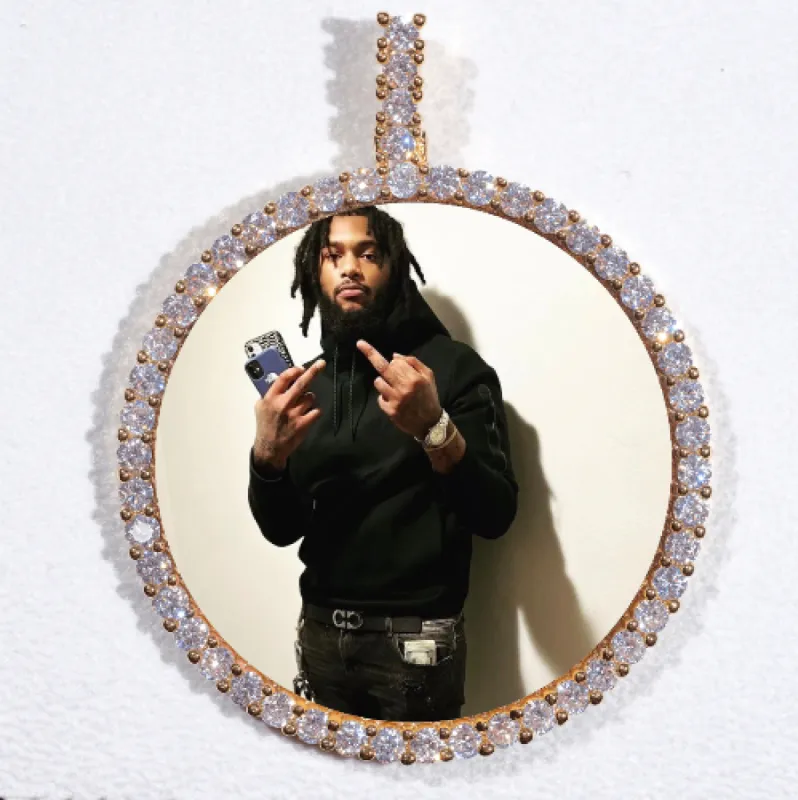 LARGE 3D CIRCLE CUSTOM PICTURE PENDANT sold by The GUU Shop