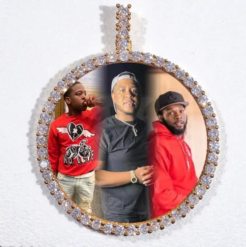 LARGE 3D CIRCLE CUSTOM PICTURE PENDANT sold by The GUU Shop