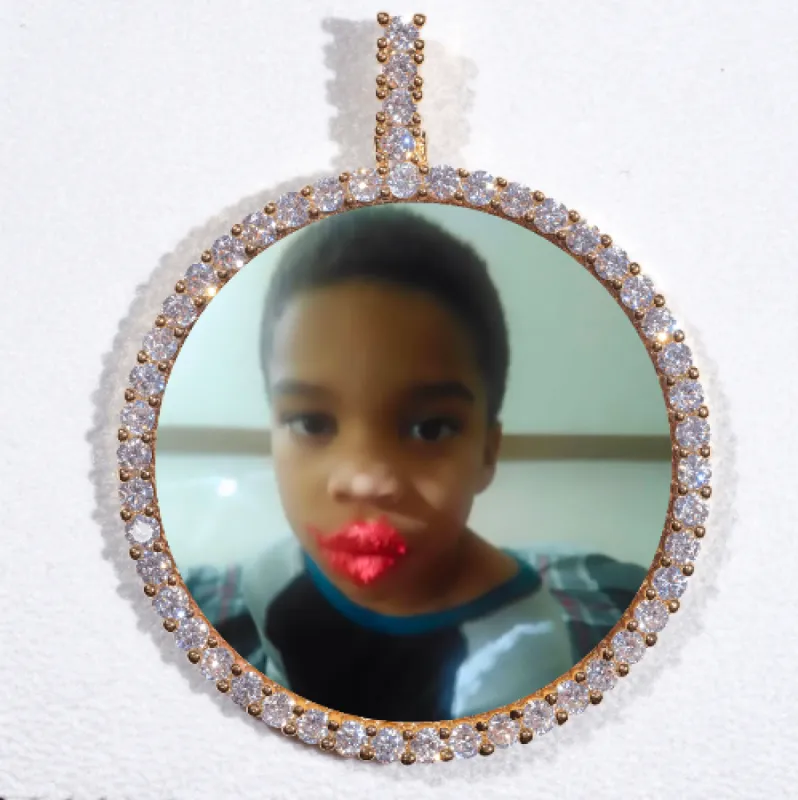 LARGE 3D CIRCLE CUSTOM PICTURE PENDANT sold by The GUU Shop