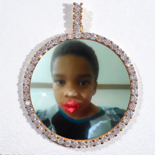 LARGE 3D CIRCLE CUSTOM PICTURE PENDANT sold by The GUU Shop