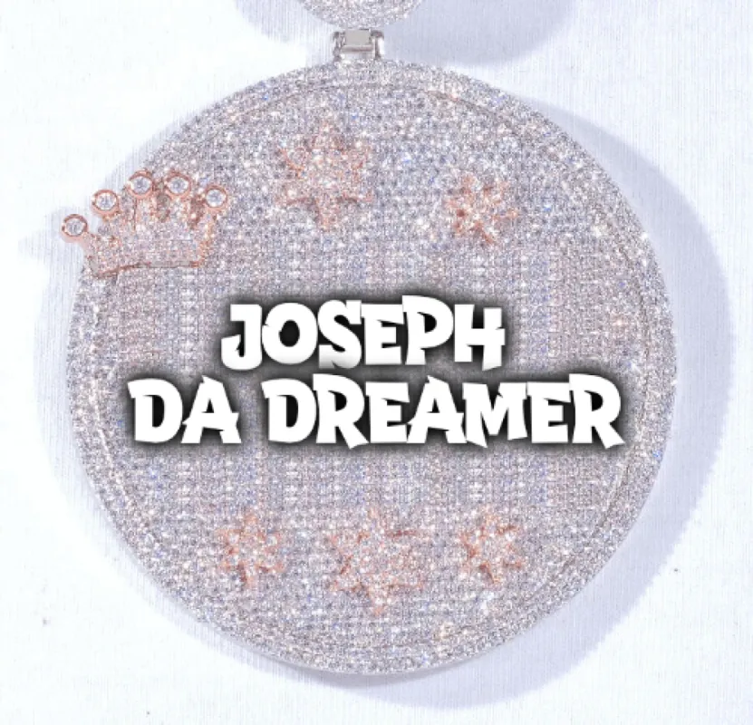 CUSTOM LETTER NECKLACE 3D BIG CROWN DISC made by The GUU Shop