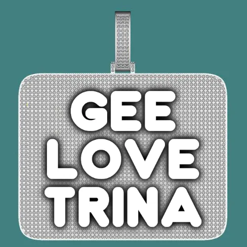 CUSTOM LETTER NECKLACE 3D BIG SQUARE sold by The GUU Shop