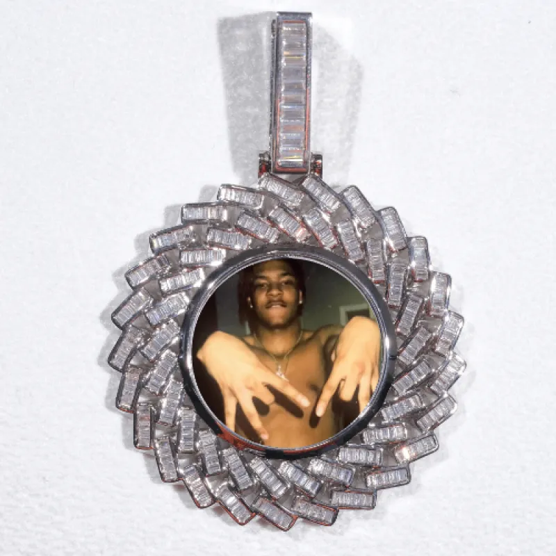 Large 3D Baguette Custom Picture Pendant sold by The GUU Shop