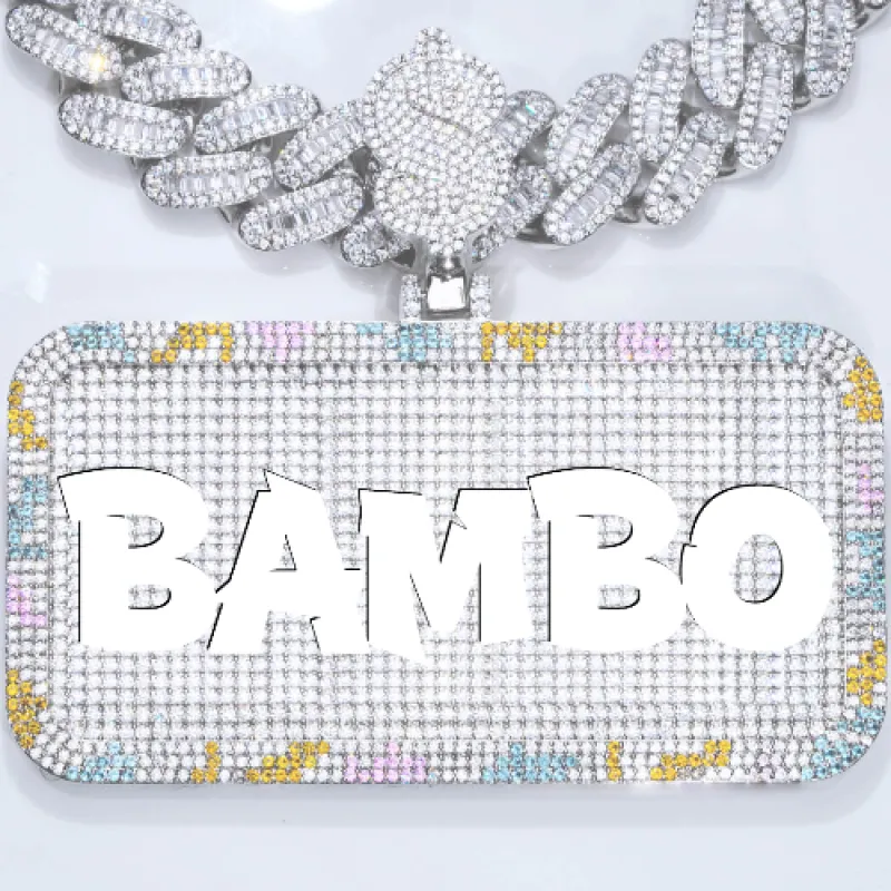 CUSTOM LETTER NECKLACE 3D COLORFUL SQUARE sold by The GUU Shop